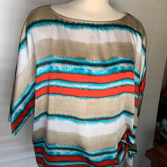 Michael Kors Striped Side-Tie Blouse – Women’s 1X (Plus Size) - Picture 6 of 6